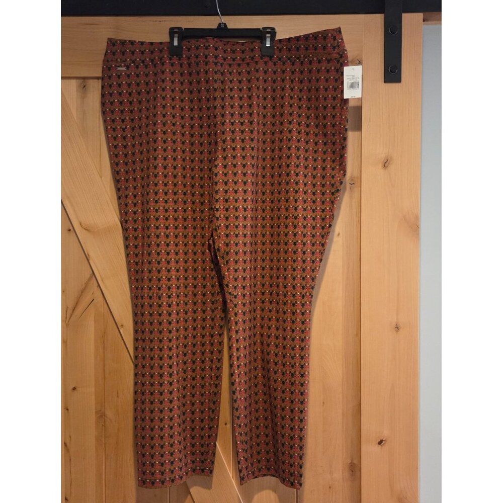 New! The Limited Exact Stretch Skinny Women 22W Stretch Red Brown Circles 44x29"